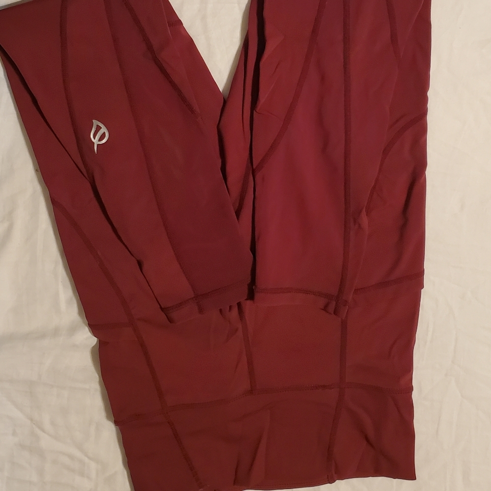 Wine red P'tula leggings, medium